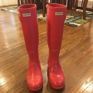 Hunter Original Pink Tall Rain Boots